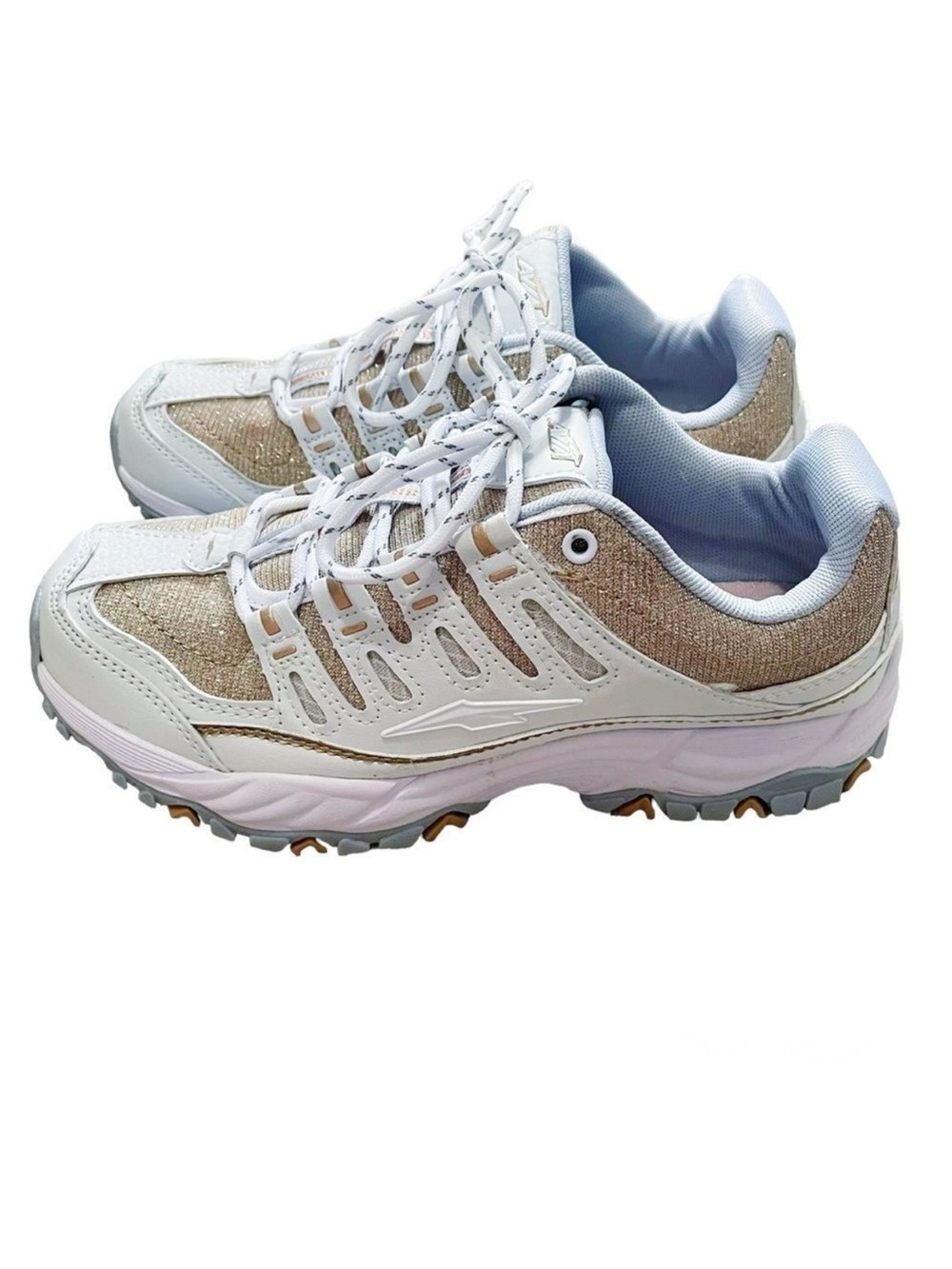 Avia Women's Glitter Sneakers - White and Gold - Picture 13 of 13